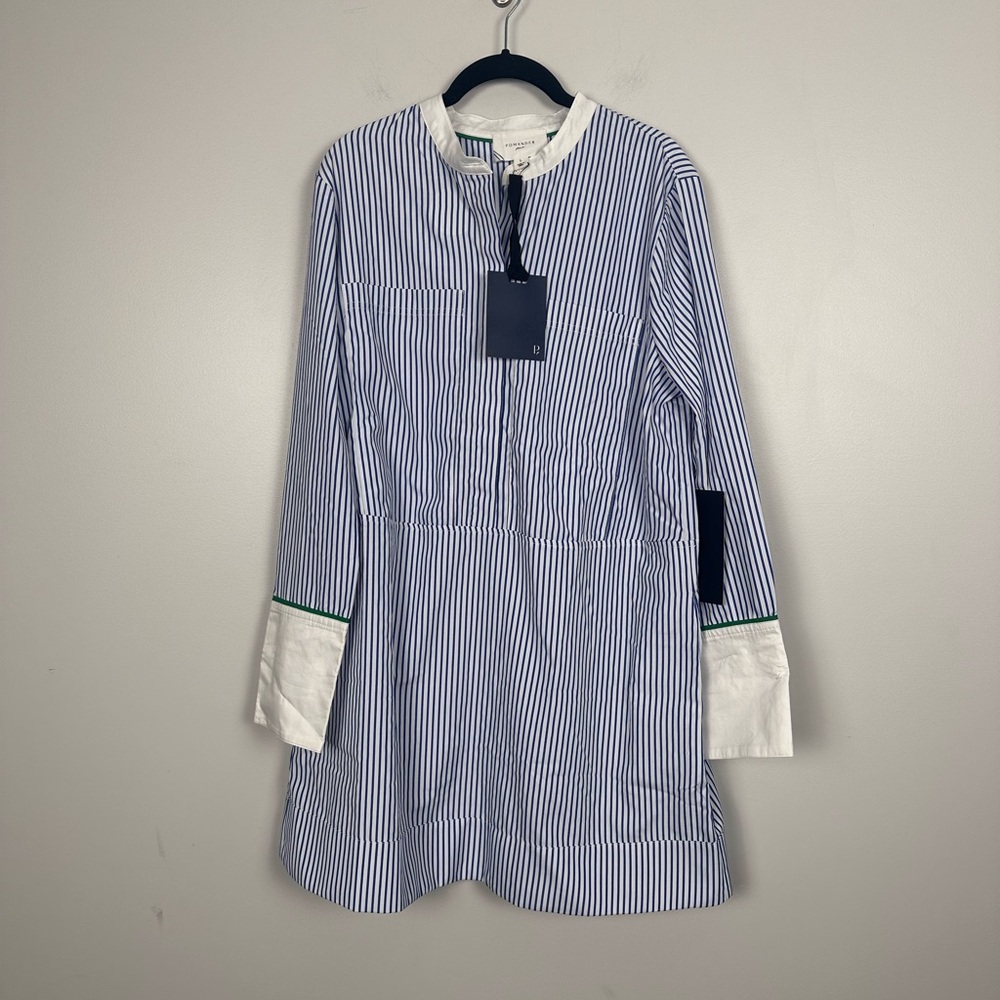 POMANDER PLACE Blue Stripe Rohan Shirt Dress - Picture 5 of 10